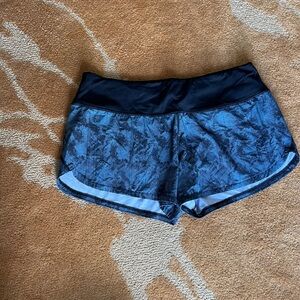 Vuori Athletic Shorts Blue and Black Moisture-Wicking